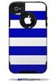 Psycho Stripes Blue and White - Decal Style Vinyl Skin fits Otterbox Commuter iPhone4/4s Case (CASE SOLD SEPARATELY)