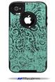 Folder Doodles Seafoam Green - Decal Style Vinyl Skin fits Otterbox Commuter iPhone4/4s Case (CASE SOLD SEPARATELY)