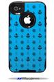 Nautical Anchors Away 02 Blue Medium - Decal Style Vinyl Skin fits Otterbox Commuter iPhone4/4s Case (CASE SOLD SEPARATELY)