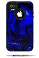Liquid Metal Chrome Royal Blue - Decal Style Vinyl Skin compatible with Otterbox Commuter iPhone4/4s Case (CASE SOLD SEPARATELY)